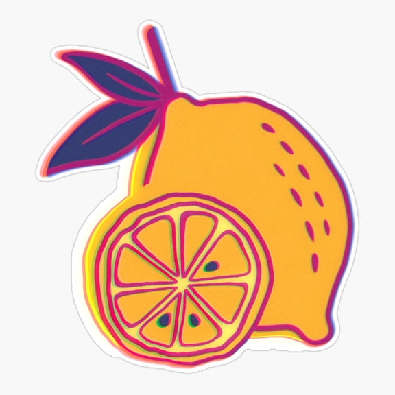 Trippy Lemons Er, Phone Decal Water Bottle Stickers Car Decals, Funny Birthday Gift