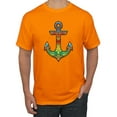 thumbnail image 1 of Trippy Mandala Nautical Colorful Mosaic Anchor | Mens Fashion Graphic T-Shirt, Orange, X-Large, 1 of 4