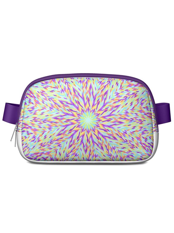 Trippy Mandala Waist Bag – Dreamy Floral Fanny Pack with Indian Ornament Design, Vibrant Healing Energy Print for Meditation & Emotional Balance