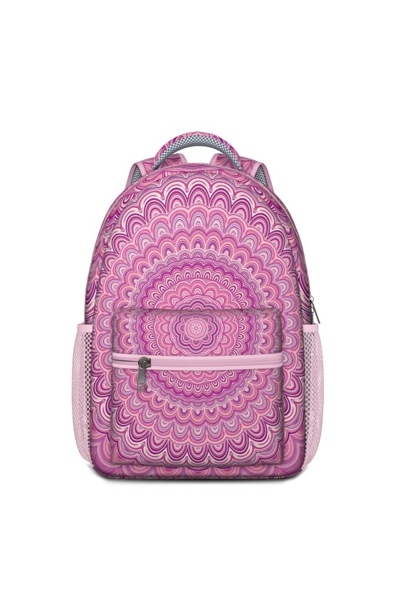 Trippy Meditation School Backpack - Waterproof & Breathable Student Backpack with Padded Straps, Colorful Abstract Design for College Students