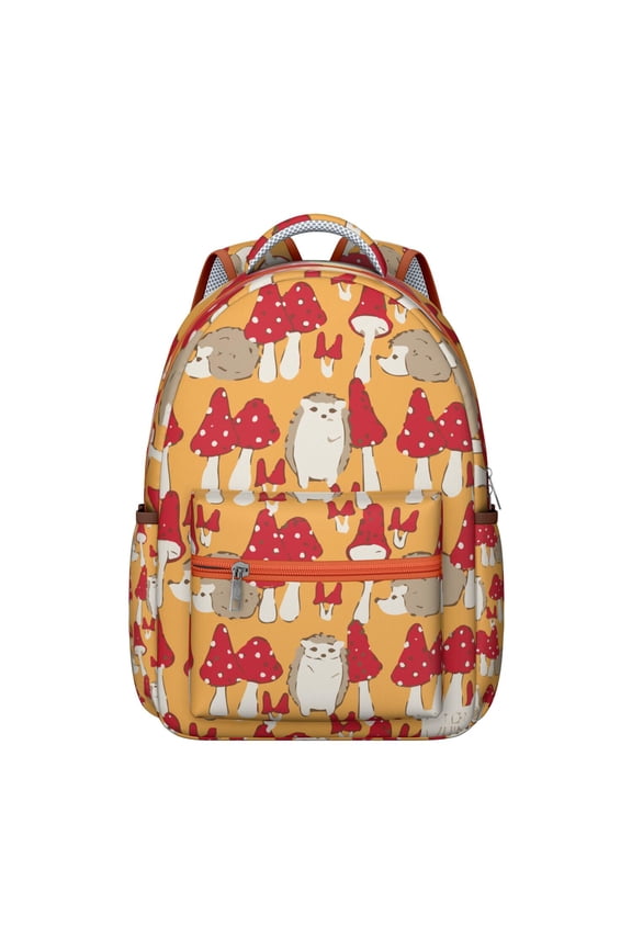 Trippy Mushroom Backpack Boho Psychedelic Magical Forest and Woodland Mushroom Design Vintage Fairy Tale School Bag