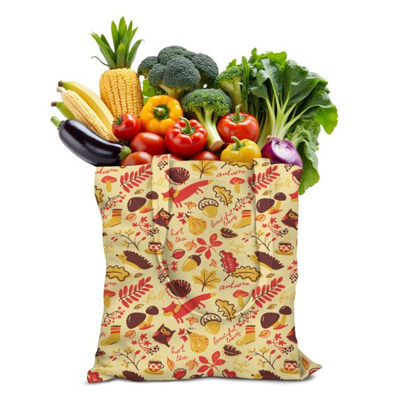 Trippy Mushroom Canvas Tote Bag, Reusable Aesthetic Fungi Handbag, Eco-Friendly Gothic Mushroom Shopping Bag for Women