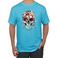 thumbnail image 1 of Trippy Nature Insects Dandellion Skull Fashion Graphic T-Shirt, Light Turquoise, 2XL, 1 of 1