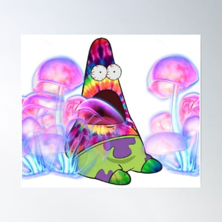 Trippy Patrick Poster Wall Art, Modern Wall Decor, 8x12 UNFRAMED