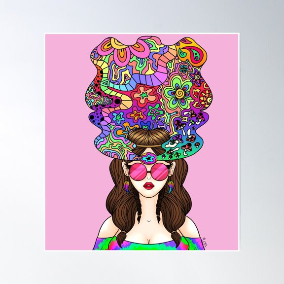 Trippy Poster Wall Art, Modern Wall Decor, 12x18 UNFRAMED