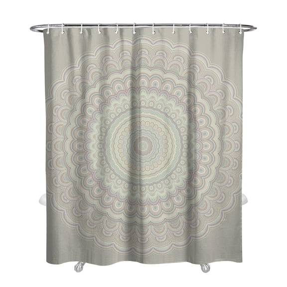Trippy Shower Curtain for Bathroom 72x84 Inch, Psychedelic Fantasy Abstract Colorful Mandala Pattern, Waterproof Fade-Resistant Hotel Style Curtain with 12 Metal Hooks Included