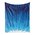 thumbnail image 1 of Trippy Soft Flannel Fleece Throw Blanket, Abstract Gas Background Exploding Motion Energy Modern Printed Illustration, Cozy Plush for Indoor and Outdoor Use, 60" x 80", Violet Blue, by Ambesonne, 1 of 5
