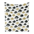 thumbnail image 1 of Trippy Soft Flannel Fleece Throw Blanket, Woman Eyes with Eyelash Unusual Style Fashion Modern Design Print Graphic, Cozy Plush for Indoor and Outdoor Use, 50" x 70", Yellow and Black, by Ambesonne, 1 of 6