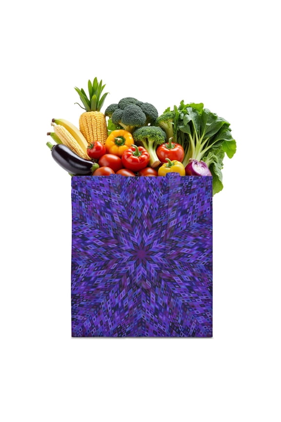 Trippy Style Mandala Canvas Bag – Dreamy Psychedelic Ornament Design for Daily Use