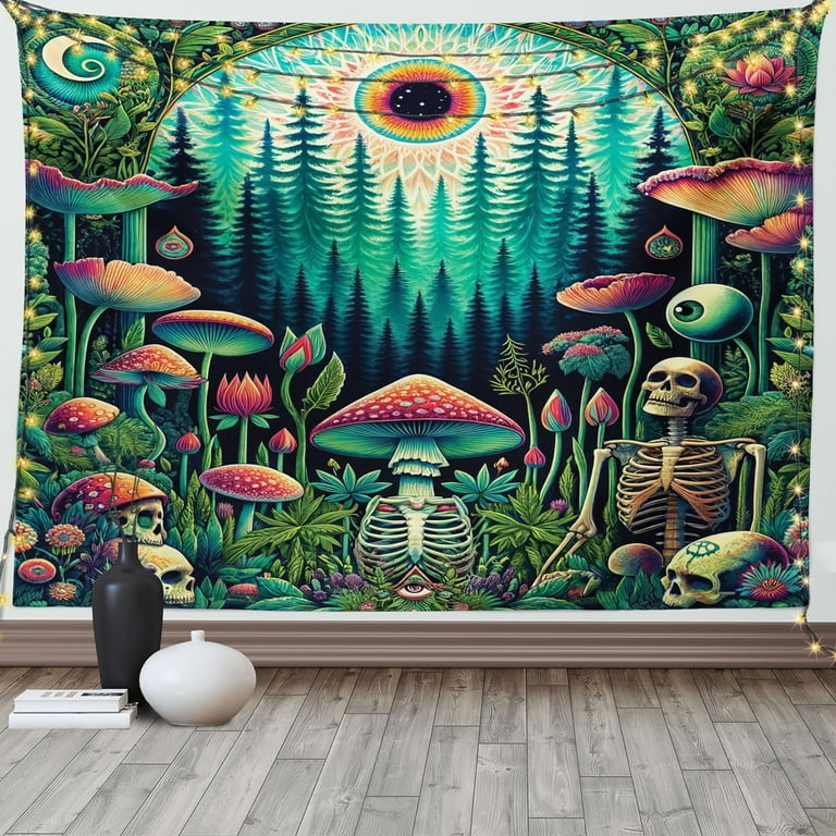 Red Green Vines Bedroom Tapestry Mandala Dorm Art Psychedelic Wall Hanging Decor Red Green Vines Bedroom Tapestry Mandala Dorm Art Psychedelic Wall Hanging Decor