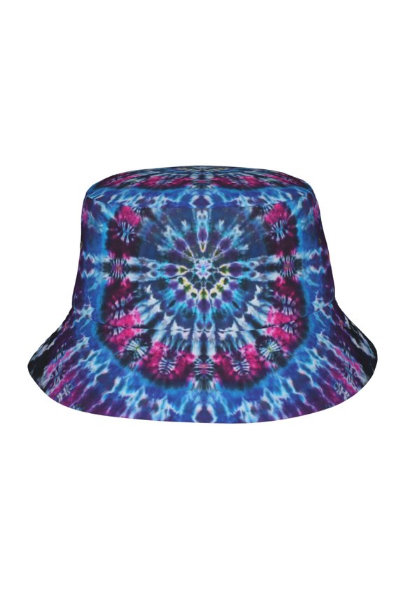 Trippy Tie Dye Abstract Bucket Hat,Packable Sun Cap,Max Protection For Uva,Perfect For Fishing Gardening Hiking Camping