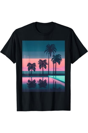 Trippy Tropical Palm Tree Vapor Wave T-Shirt Unisex T-Shirt