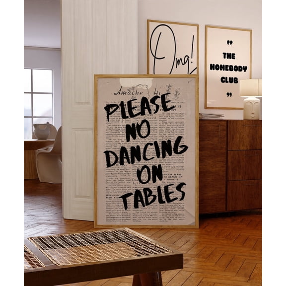 Trippy Typography Retro Newspaper Poster Unframed Paper Print