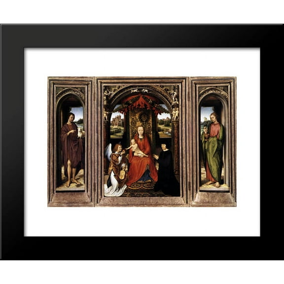 Triptych 20x24 Framed Art Print by Memling, Hans