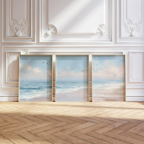 Triptych 3 Poster Set Coastal Wall Art Home Decor Office Wall Art Set 3