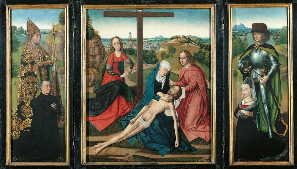 Triptych With Lamentation Canvas Art -  (24 x 18)