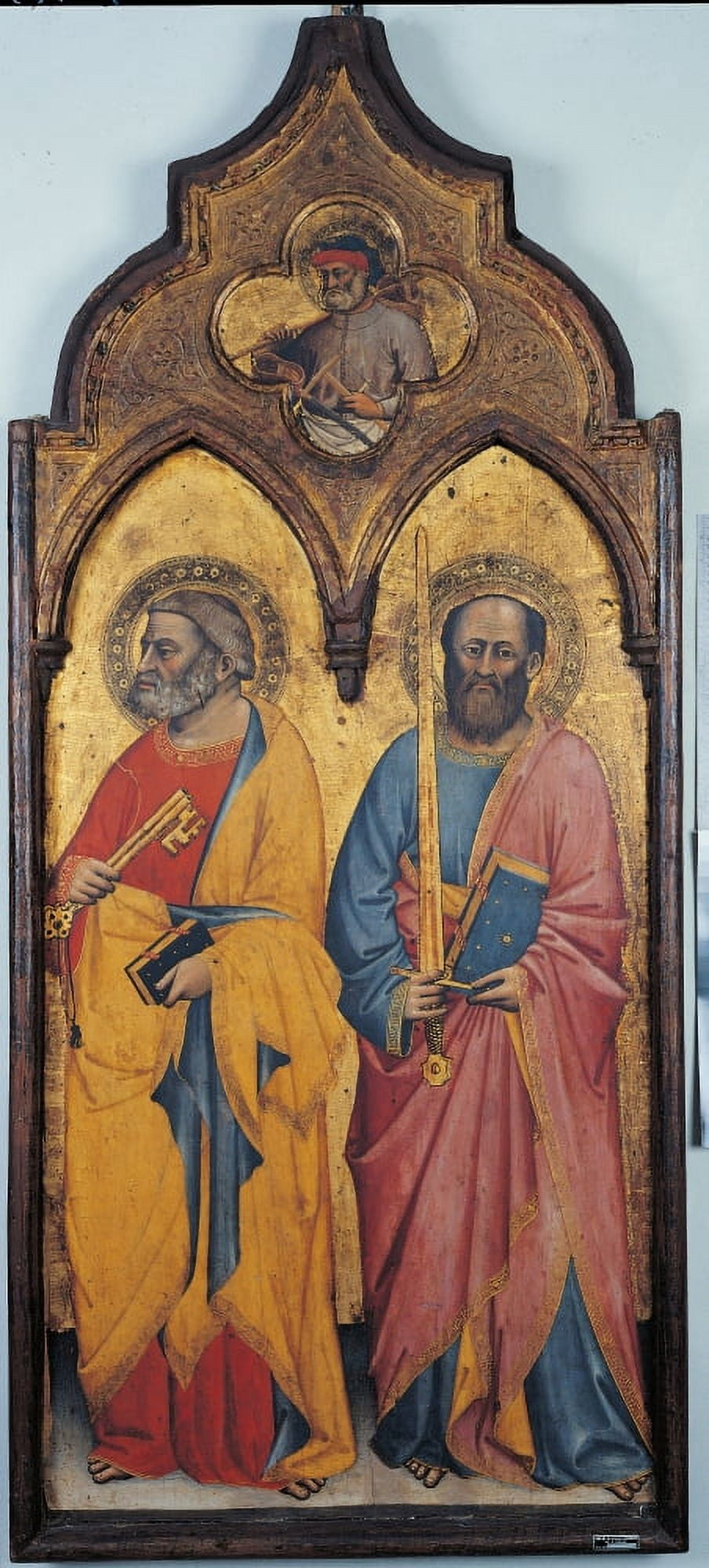 Triptych With Madonna And Saints Canvas Art - (18 x 24)