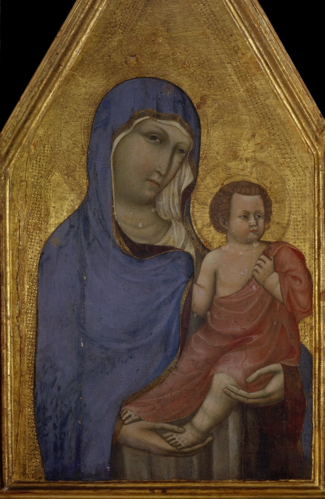 Triptych With The Madonna And Child With Saints Peter And Paul Canvas Art - (18 x 24)