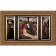 thumbnail image 1 of Triptych of Adriaan Reins 24x17 Gold Ornate Wood Framed Canvas Art by Memling, Hans, 1 of 2