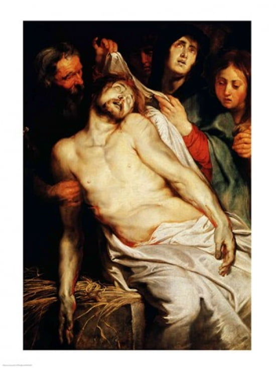 Triptych of Christ on the Straw Canvas Art - Peter Paul Rubens (18 x 24)