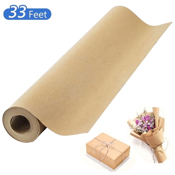Tripumer Brown Kraft Paper Roll Butcher Paper for Gift Wrapping Butcher Use Shipping Packing Art Craft