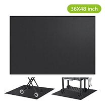 Tripumer 1 Pcs Under Grill Mat Fire Pit Mat 48 x 36 inch Waterproof Oil-Proof Grill Floor Pads Grill Mats for Outdoor Grill Charcoal Gas Grills Smokers BBQ Black