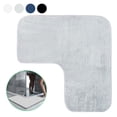 thumbnail image 1 of Tripumer 1 Pcs L-Shaped Bath Mat Bathroom Floor Rug Bath Rugs Corner Shower Mat for Square Shower bathroom Light Gray, 1 of 8