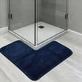 thumbnail image 1 of Tripumer L-Shaped Bath Mat Bathroom Floor Rugs Corner Shower Mat for Square Shower bathroom Navy Blue, 1 of 8