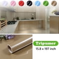 thumbnail image 1 of Tripumer 1 Roll Kitchen Cabinet Wallpaper 15.8 x 197 inch Contact Paper Peel and Stick Self Adhesive Film Paper Vinyl Contact Paper for Kitchen Cabinets Bathroom Counters Gold, 1 of 6