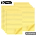 thumbnail image 1 of Tripumer 10 Pack Self Sticky Note Adhesive Lined Sticky Notes Pads 4 x 6 in 45 Sheets Each Pad Yellow, 1 of 7