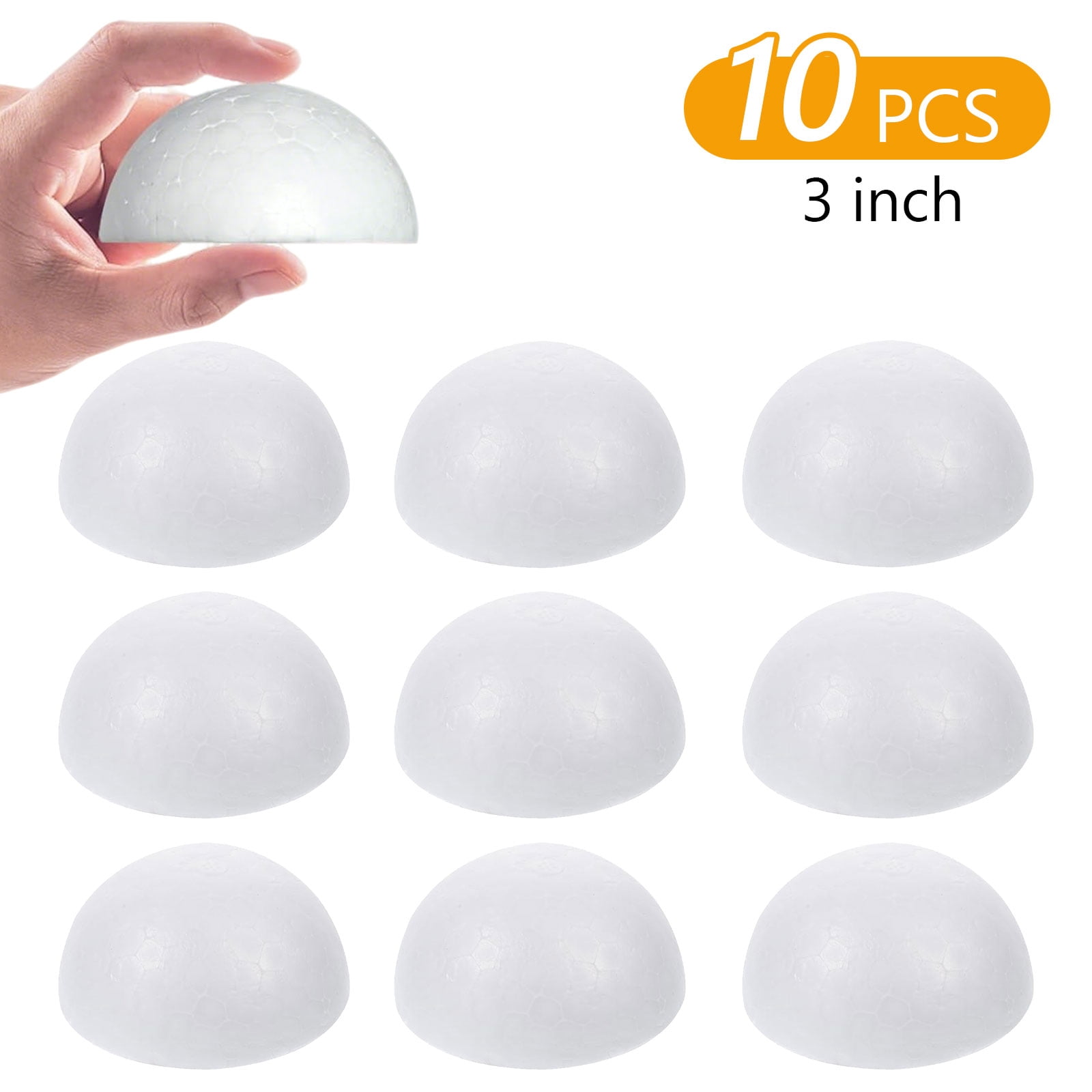 Tripumer 10 Pcs Craft Foam Half Ball 3 inch Half Foam Polystyrene Balls ...