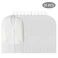 thumbnail image 1 of Tripumer 10 Pcs Hanging Garment Bag Lightweight Suit Bag 24 x 47 inch Dust Proof Resistant Clothes Cover Bags Suit Bags Closet Clothes Storage White, 1 of 9