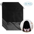 thumbnail image 1 of Tripumer 10 Pcs Travel Shoe Bags Portable Shoe Bags Non-Woven Fabric Travel Shoe Bags with Rope for Men and Women Black, 1 of 6