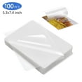 thumbnail image 1 of Tripumer 100 Pcs  5.3 x 7.4 inch Clear Thermal Laminating Sheets Standard Pouch Type for Photo Protection, 1 of 7