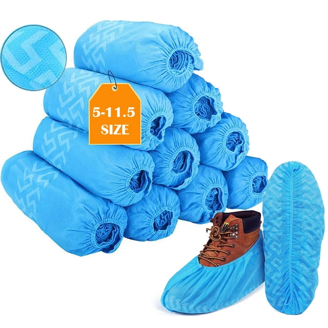 Tripumer 100 pack 50 Pairs Disposable Shoe Covers Protective Footwear ...