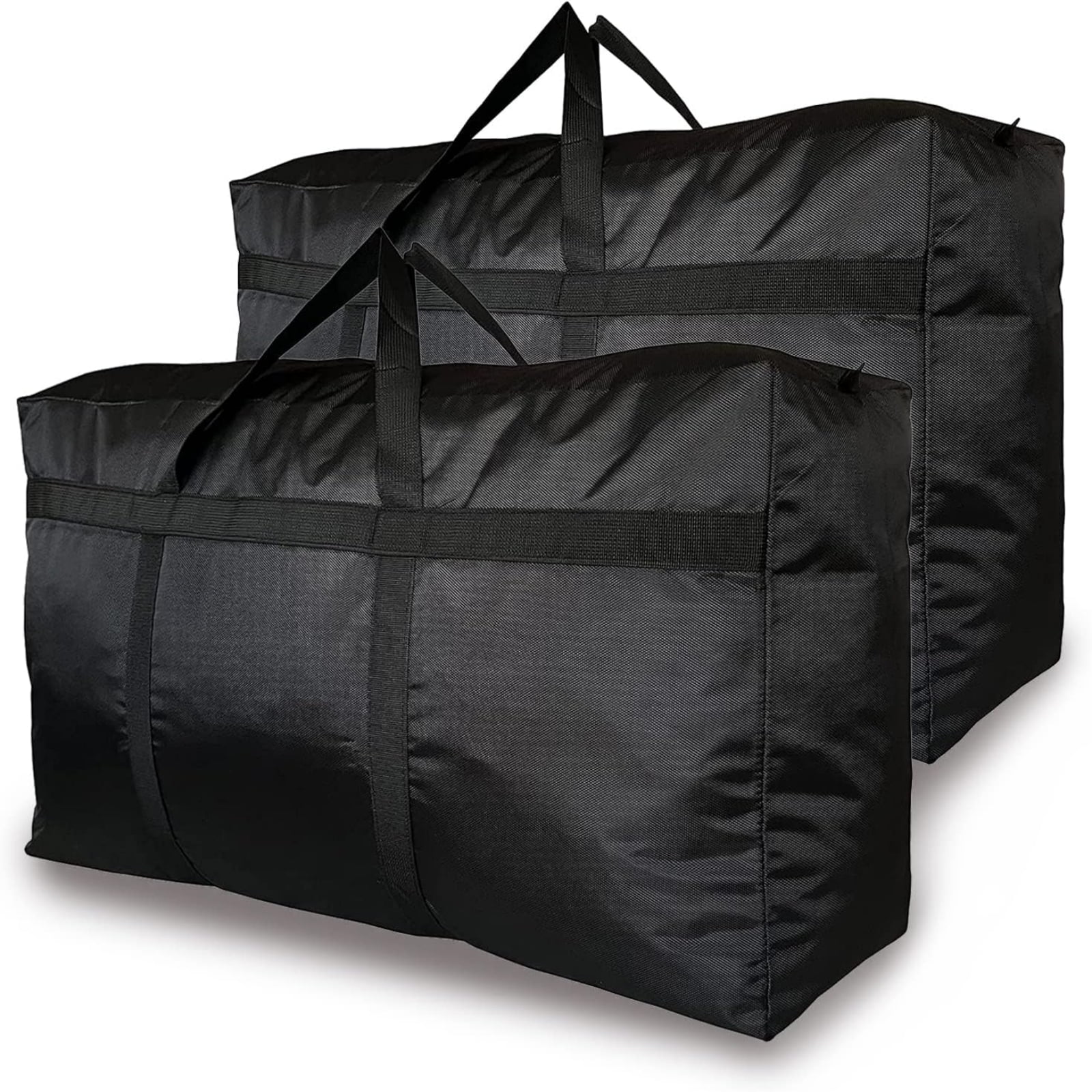 Tripumer 105L Moving Bag 2PCS, Waterproof with Strong Handles Black