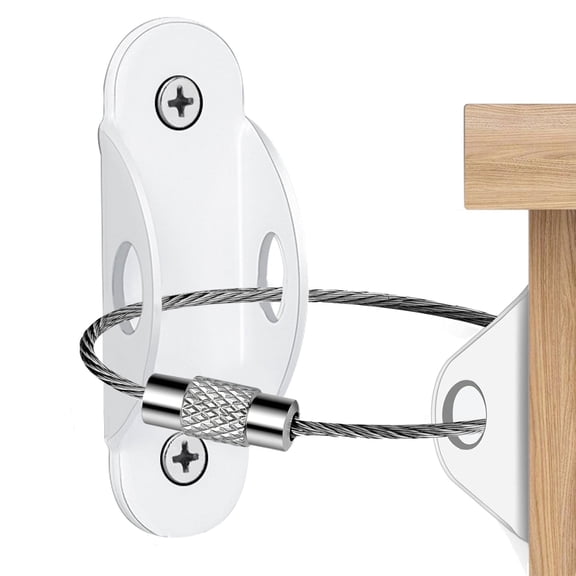 Tripumer 10Pack Furniture Anchors Family Safety Anti-Tip Anchor Seismic Straps for Proofing to Keep from Falling Dresser Bookcase Tv Stand White