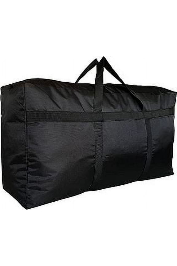 110L Extra Large Moving Bag Travel Luggage Bag Foldable Waterproof Storage Bag Double Zipper and Strong Handle Moving Available Black