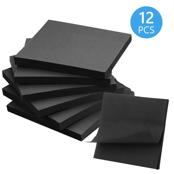Tripumer 12 Pcs Self-Stick Pads Sticky Notes Self-Stick Pads 3 x 3 inch Reliable Adhesive Notepads for Office Home Use Black