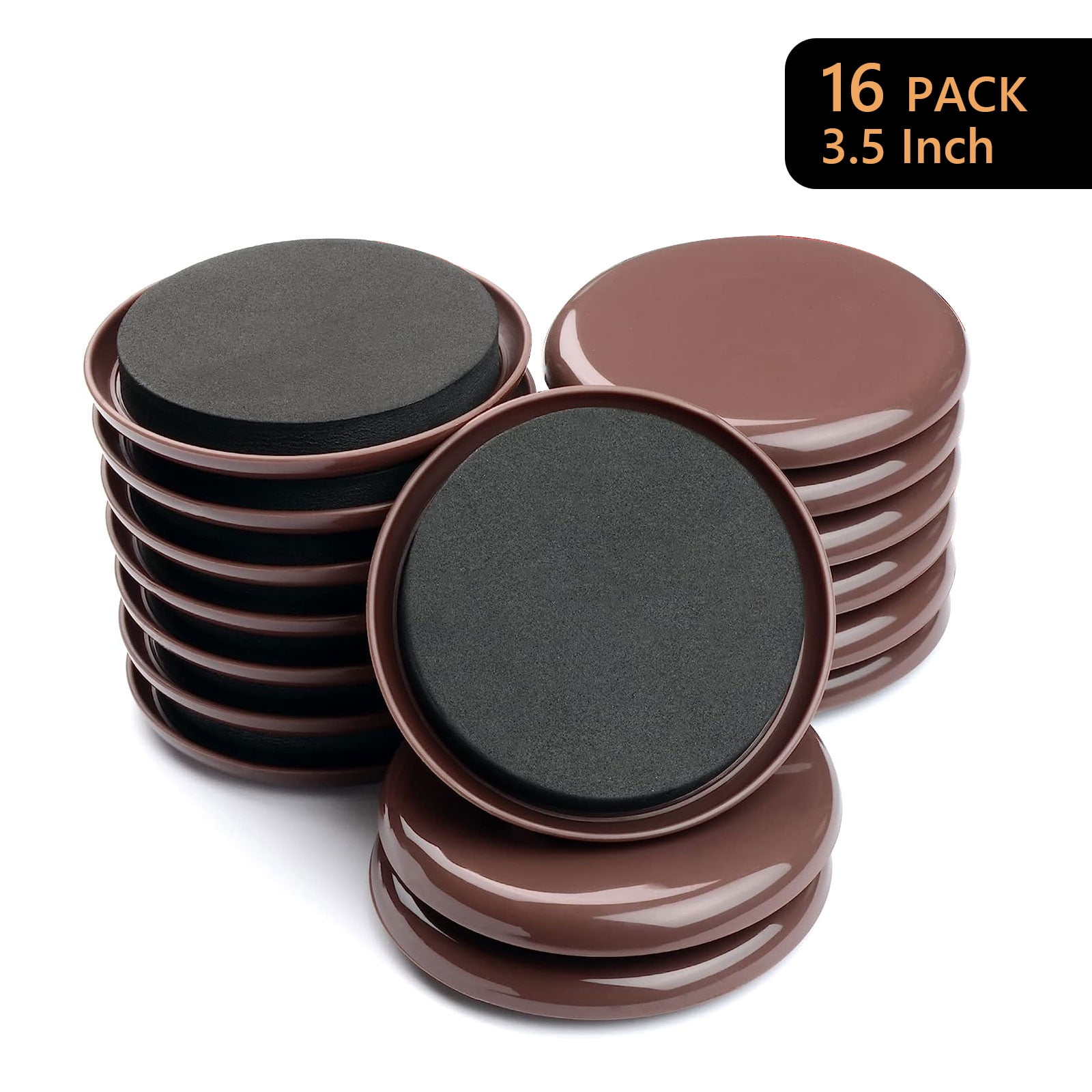 Tripumer 16 Pack Round Furniture Sliders, 3.5 Inch Furniture Moving
