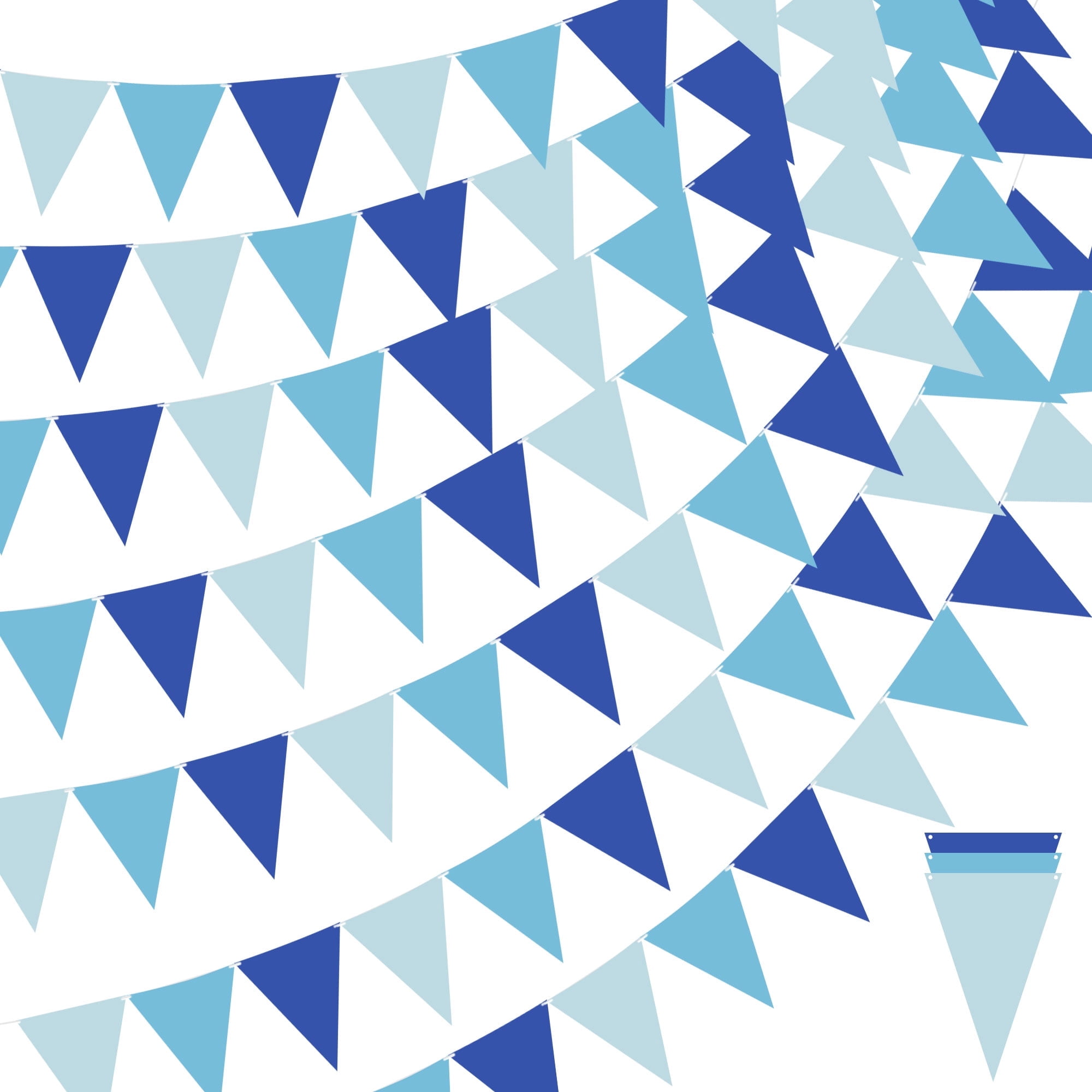 Tripumer 170ft Blue Triangle Flag Banner - 20Sets 240pcs for Birthday ...