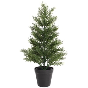 Tripumer 17inch Artificial Pine Bonsai Simulation Pine Cypress Potted Plants Fake Plants Indoor Desktop Decoration Home Bookshelf Desk Wine Cabinet Bathroom Farmhouse Decoration