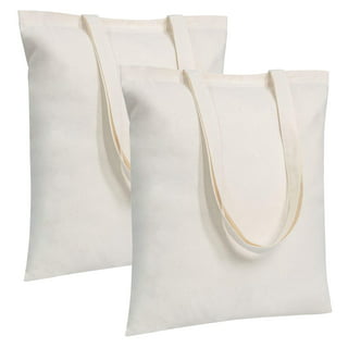 TBF Set of 25 (twenty five) Natural Cotton Canvas Tote Bags! Blank Art  Craft Supply Book Print Bulk Lot School! Blank goods