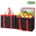 thumbnail image 1 of Tripumer 2 Pack Insulated Reusable Grocery Shopping Bags Insulated Grocery Bag for Food Delivery Zipper, 1 of 7