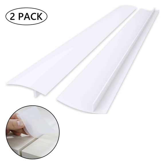Hengbo  2 pack Silicone Stove Seam Covers 25inch Heat-Resistant, for Cooktop/Countertop/Oven/Washer/Dryer Leaks (White)