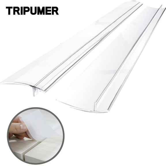 Tripumer 2 Pack Silicone Stove Seam Covers 25inch Cooktop Seal Covers Kitchen Heat Resistant Stove Seam Filler Seal Countertop Oven Stove Washer Washer Dryer Leak Between ClearWhite