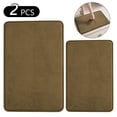 thumbnail image 1 of Tripumer 2 Pcs Bathroom Shower Mats Set Absorbent Bath Mat for Floor Bedroom Home Navy Brown, 1 of 7
