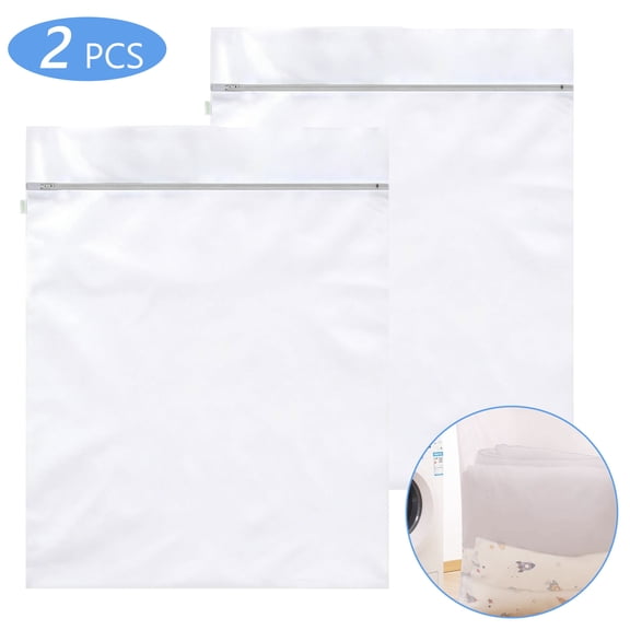 Tripumer 2 Pcs Extra Large Mesh Laundry Bag 35 x 43 inch Honeycomb Washing Bag with Zipper for Bedding Blankets Clothes Travel Storage