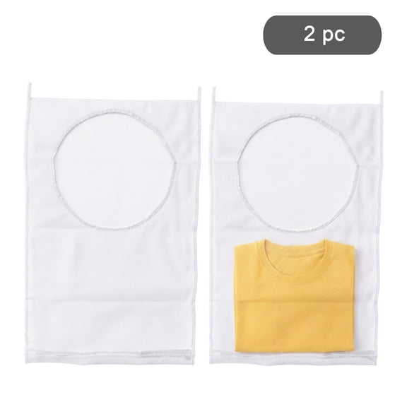 Tripumer 2 Pcs Hanging Laundry Hamper Bag 20x30 inch Over The Door Laundry Hamper Mesh Hanging Laundry Bag for Dirty Clothes Organization and Storage White