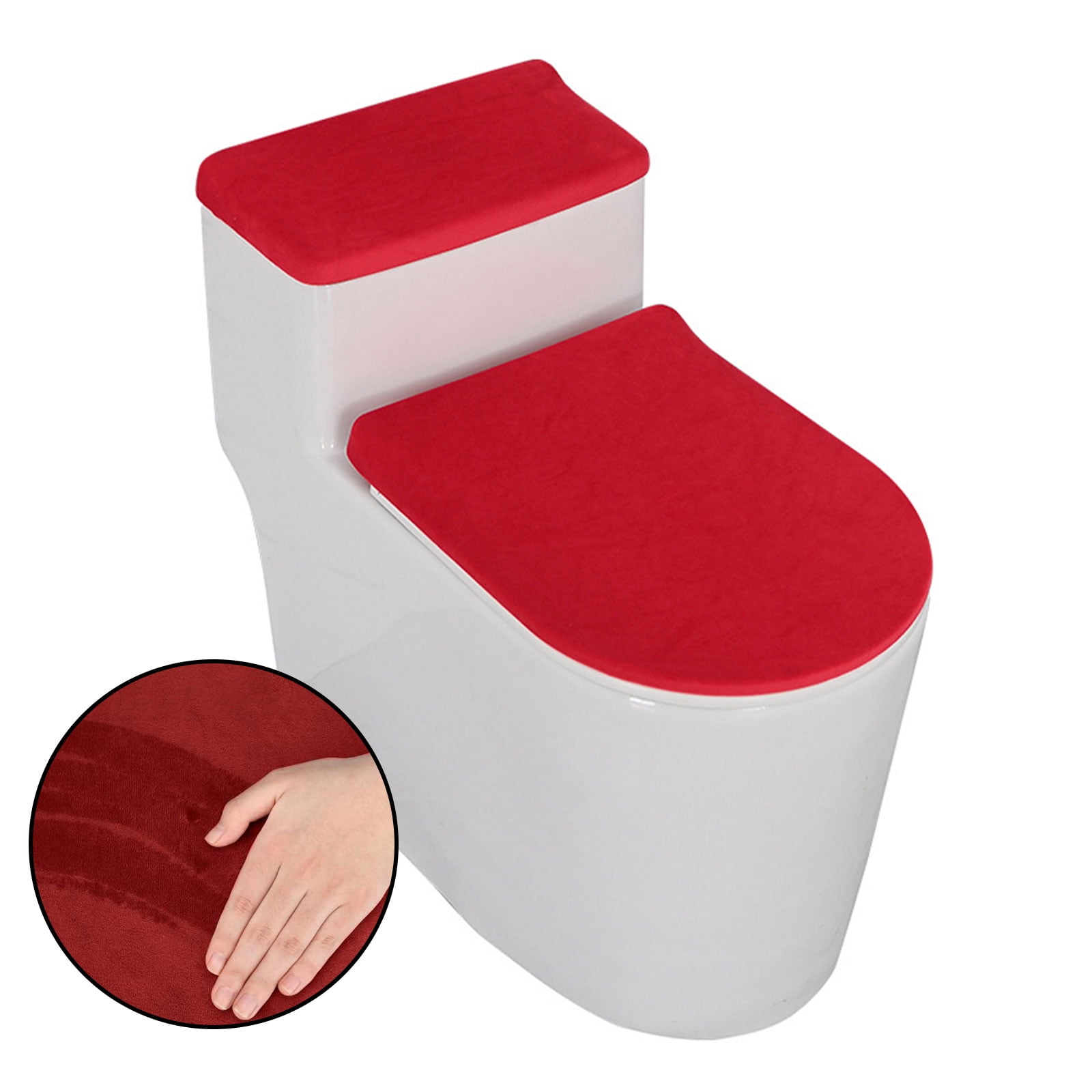 Tripumer 2 Pcs Toilet Lid Cover and Toilet Tank Lid Cover Toilet Tank